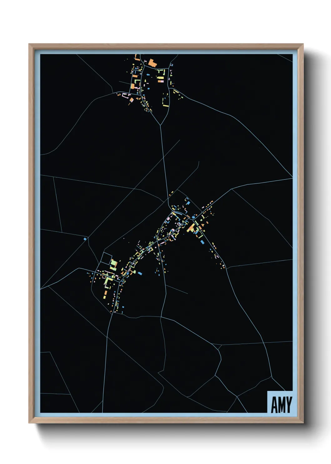 Une affiche de carte sur Amy