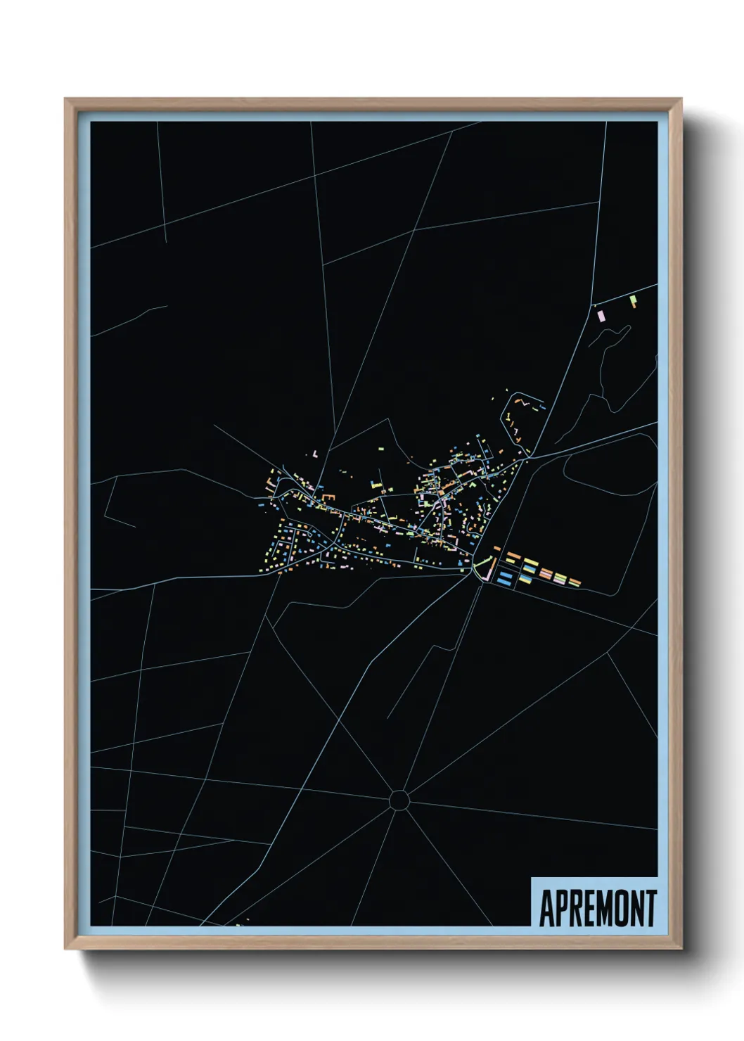 Une affiche de carte sur Apremont