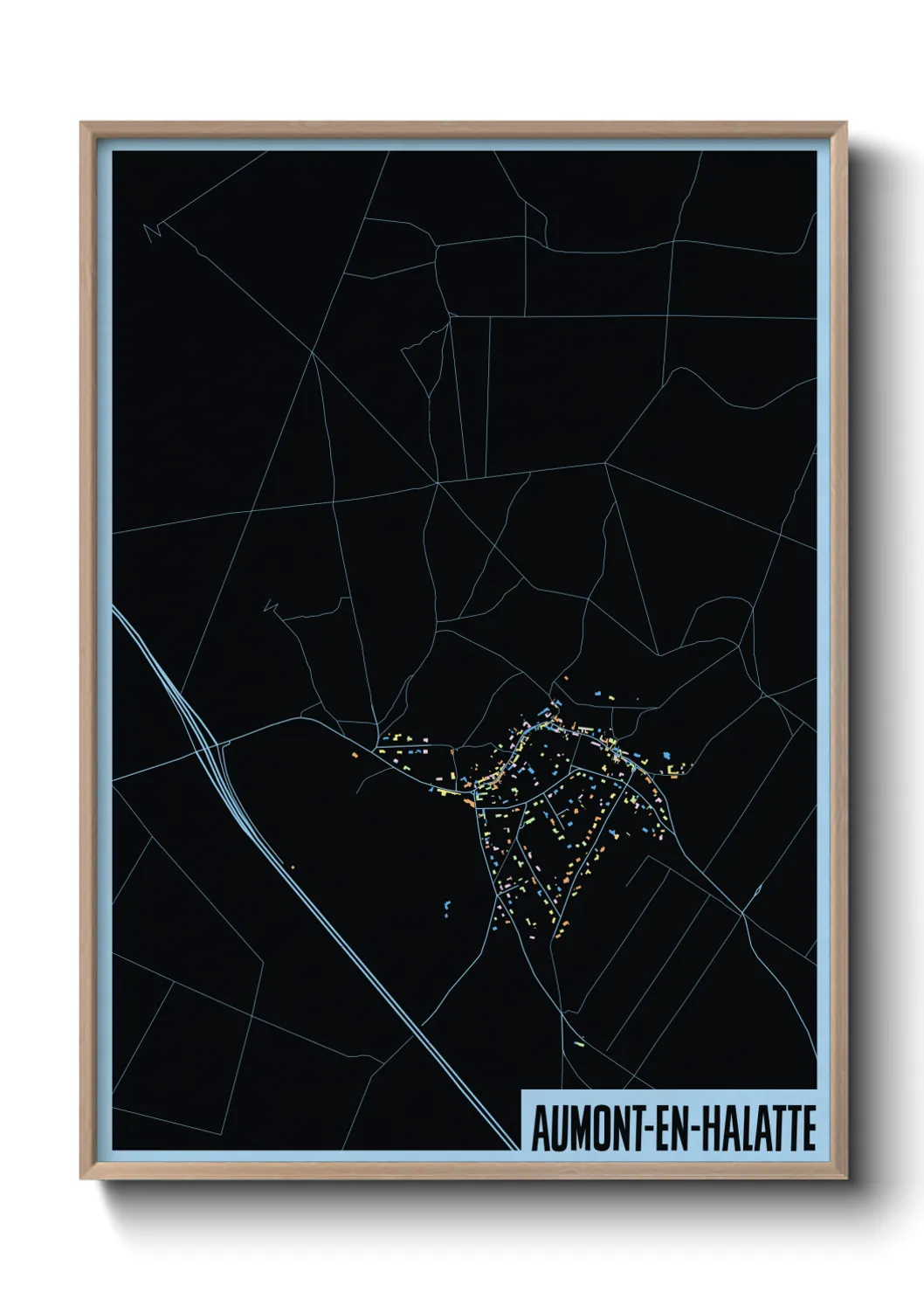 Une affiche de carte sur Aumont-en-Halatte