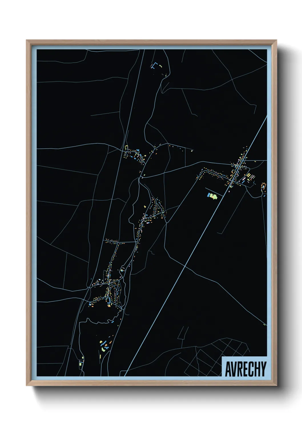 Une affiche de carte sur Avrechy