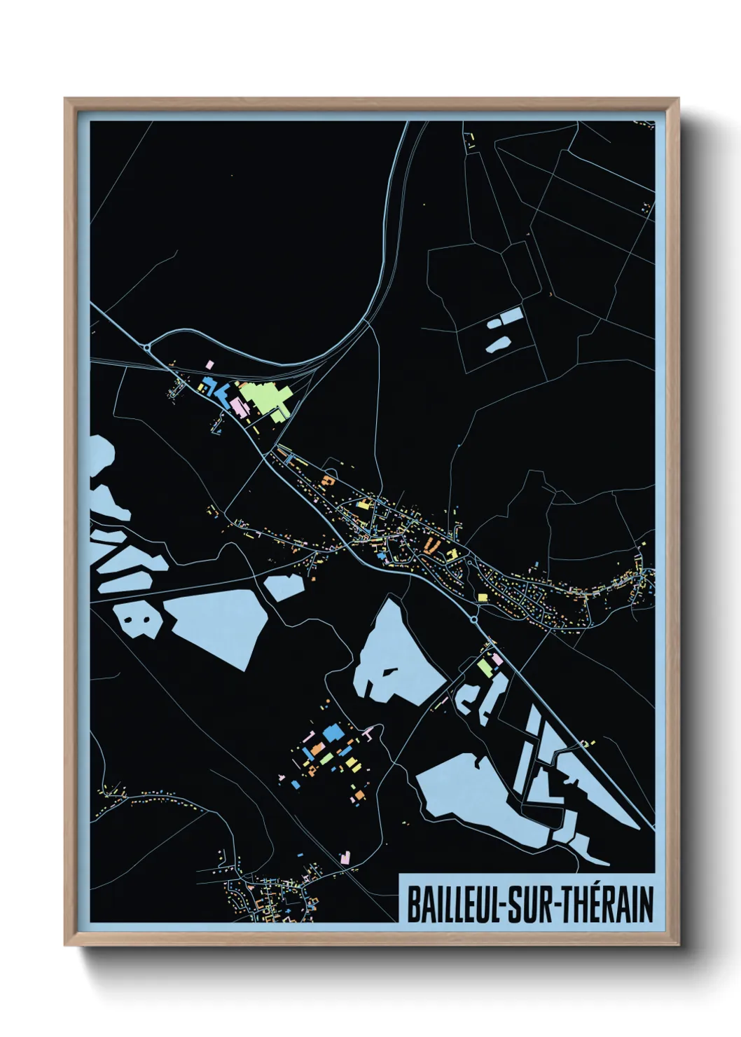 Une affiche de carte sur Bailleul-sur-Thérain