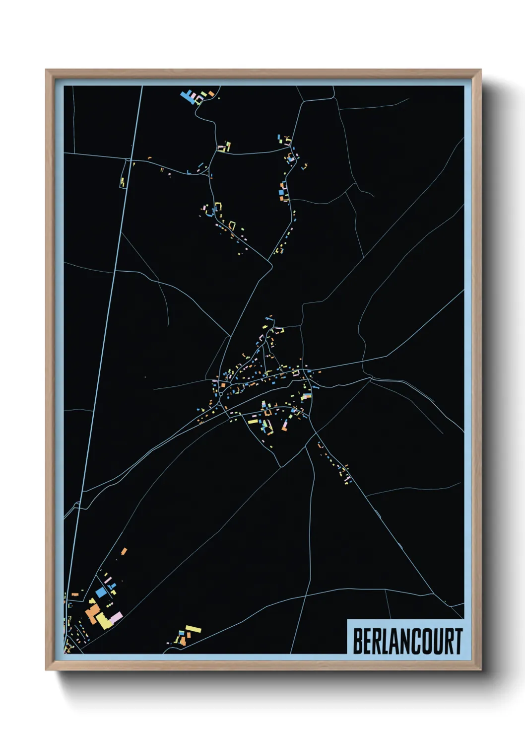 Une affiche de carte sur Berlancourt