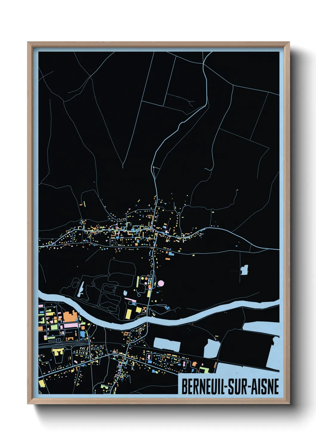 Un poster carteBerneuil-sur-Aisne