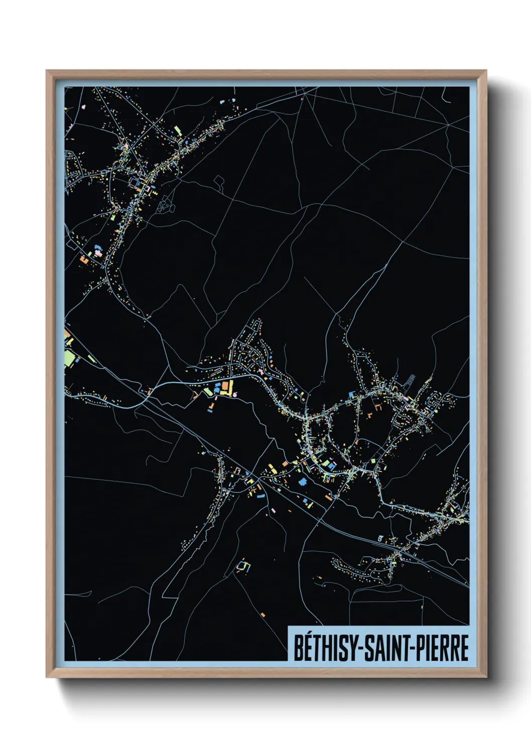 Une affiche de carte sur Béthisy-Saint-Pierre