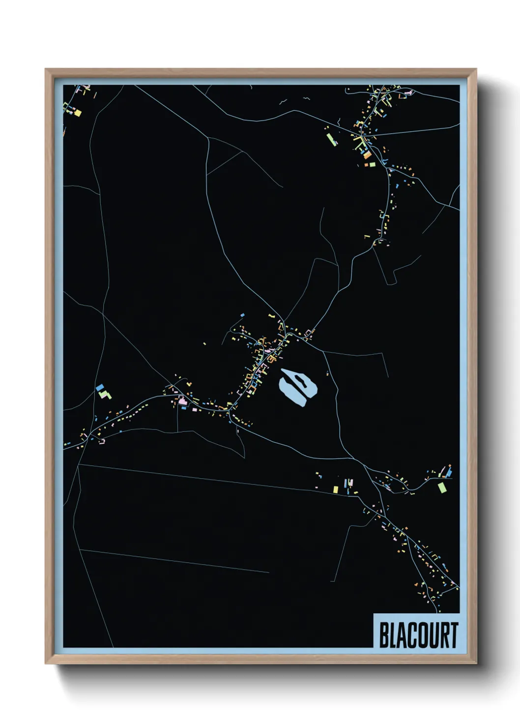 Une affiche de carte sur Blacourt