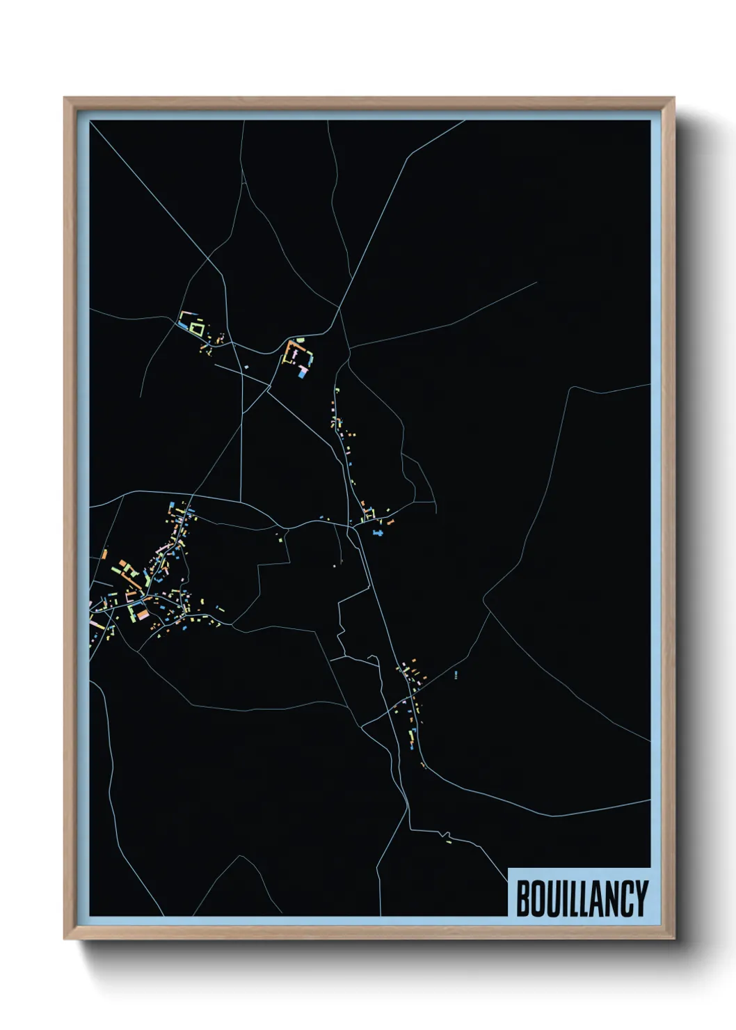 Une affiche de carte sur Bouillancy