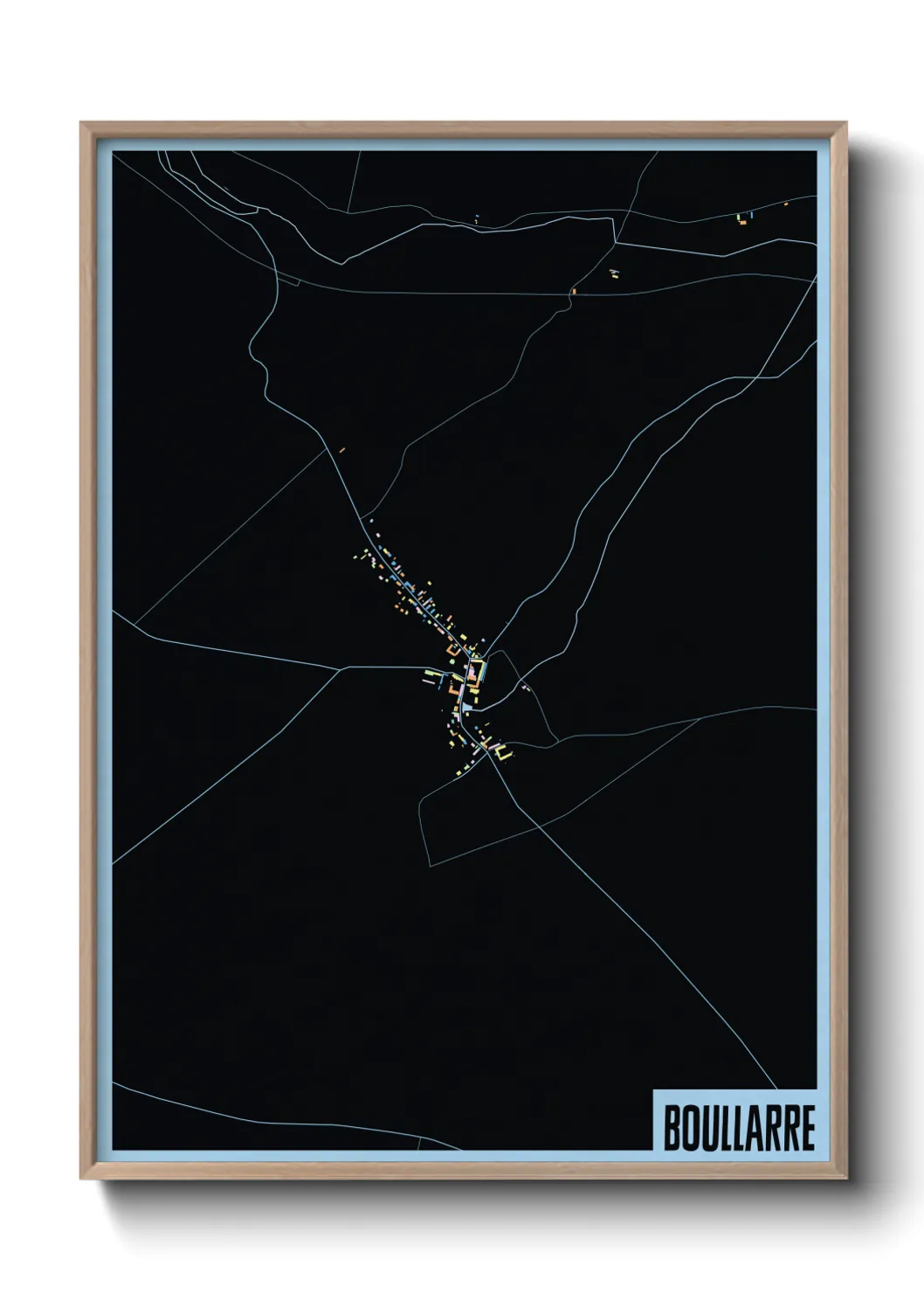 Une affiche de carte sur Boullarre