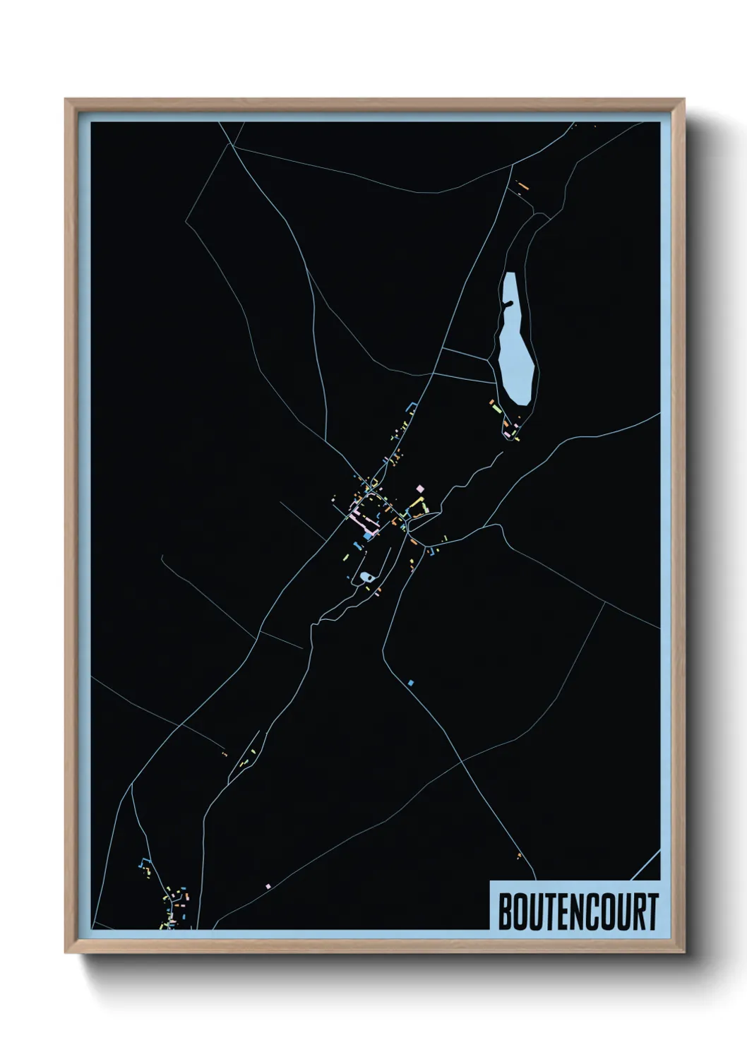 Une affiche de carte sur Boutencourt