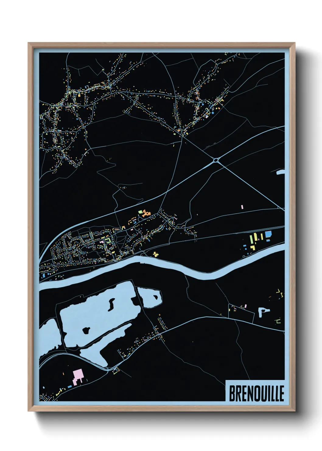 Une affiche de carte sur Brenouille