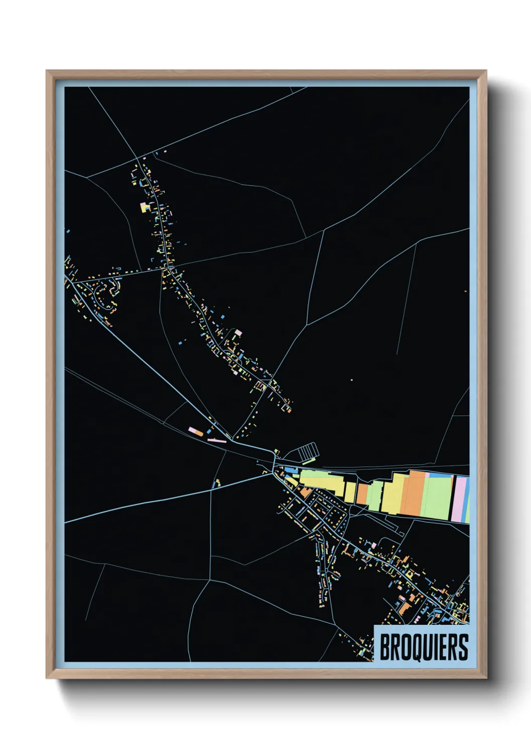 Une affiche de carte sur Broquiers