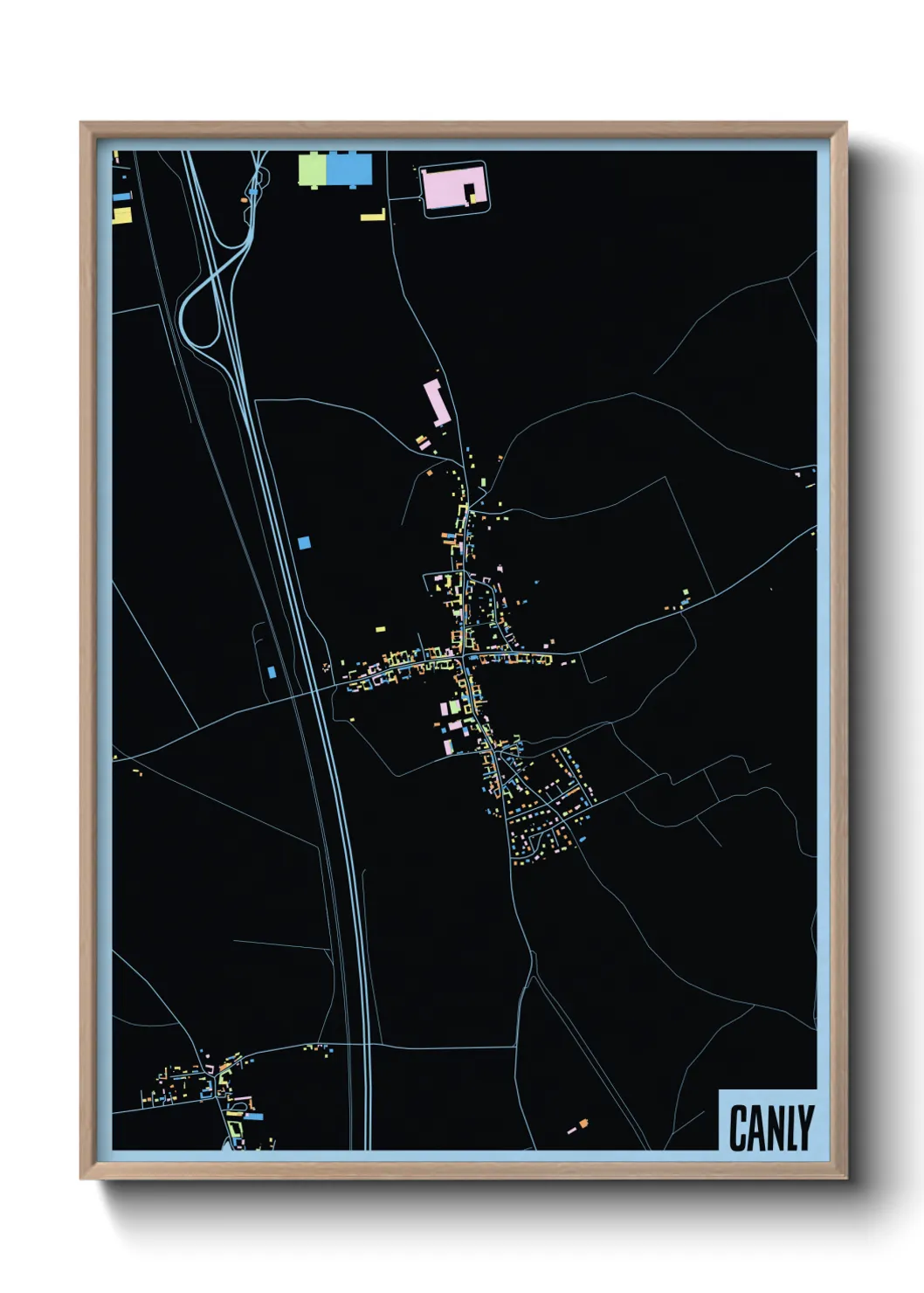 Une affiche de carte sur Canly