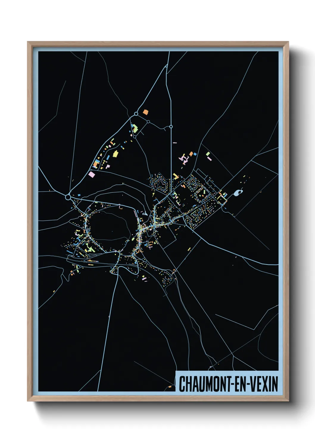 Un poster carteChaumont-en-Vexin