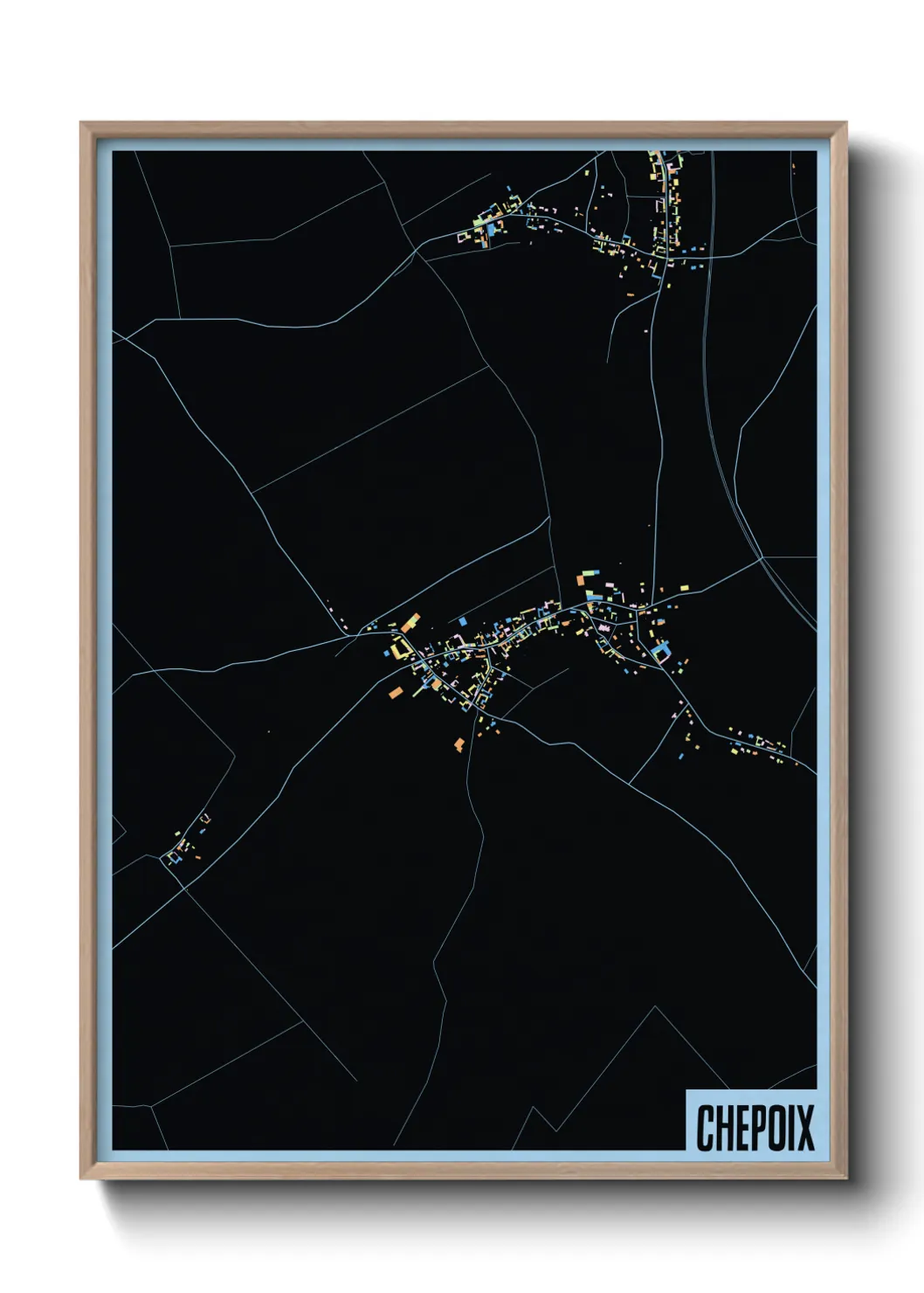 Une affiche de carte sur Chepoix