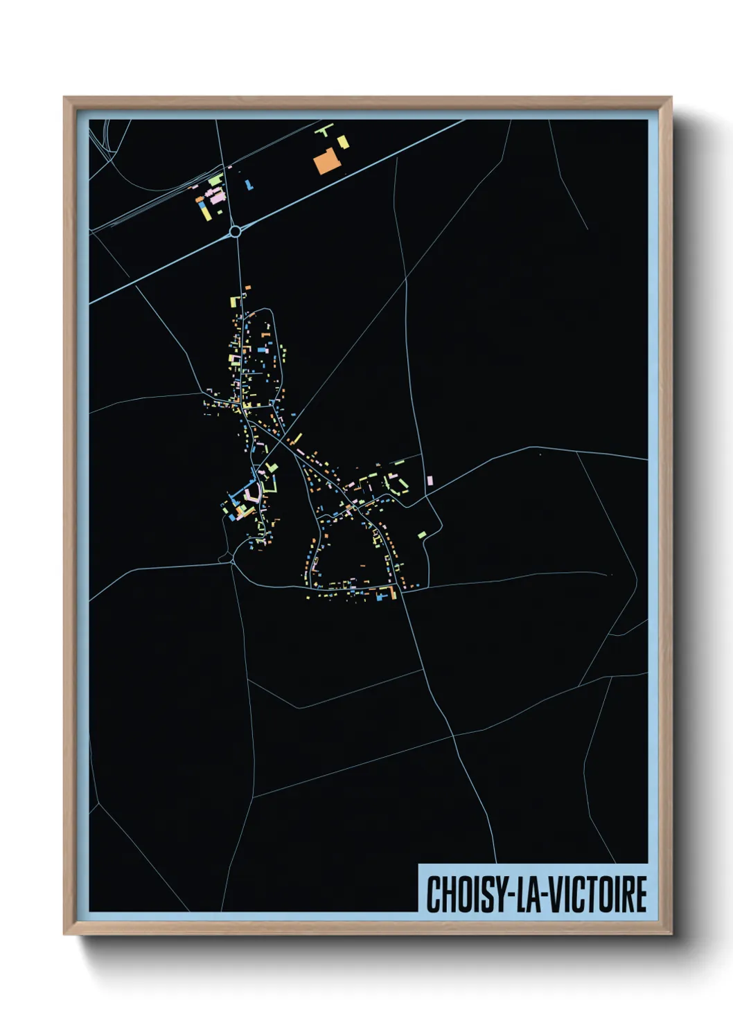 Une affiche de carte sur Choisy-la-Victoire