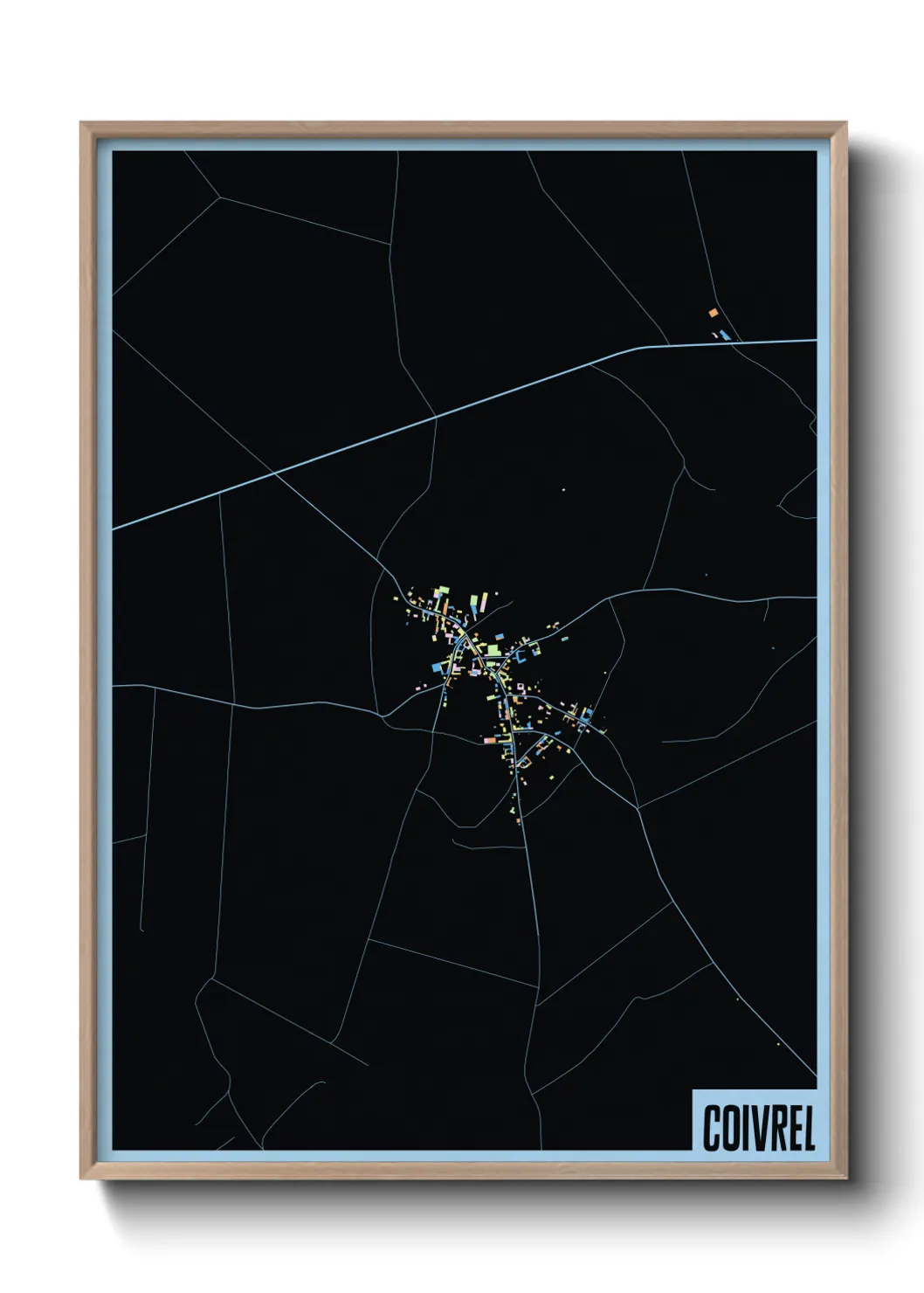 Une affiche de carte sur Coivrel