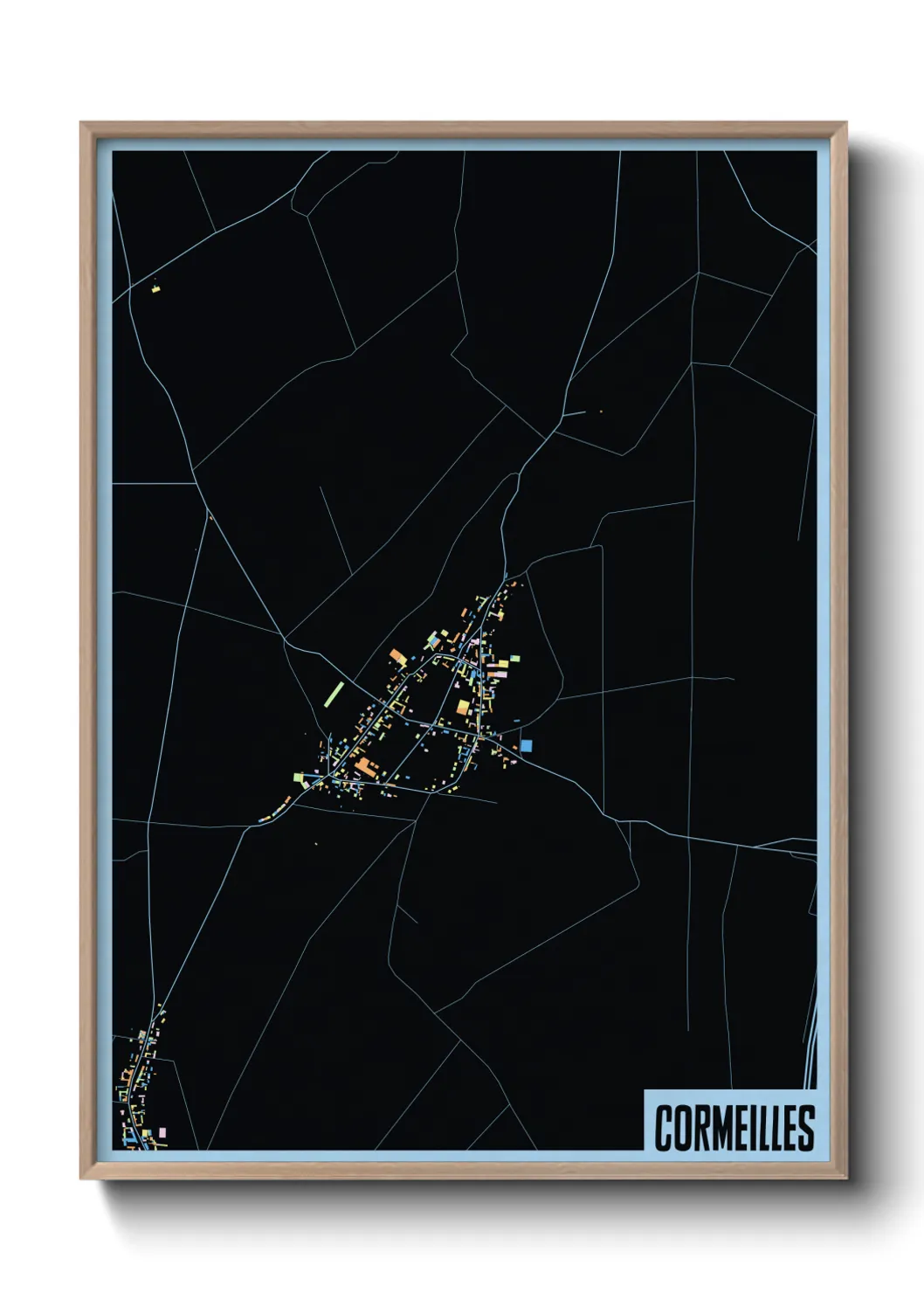 Une affiche de carte sur Cormeilles