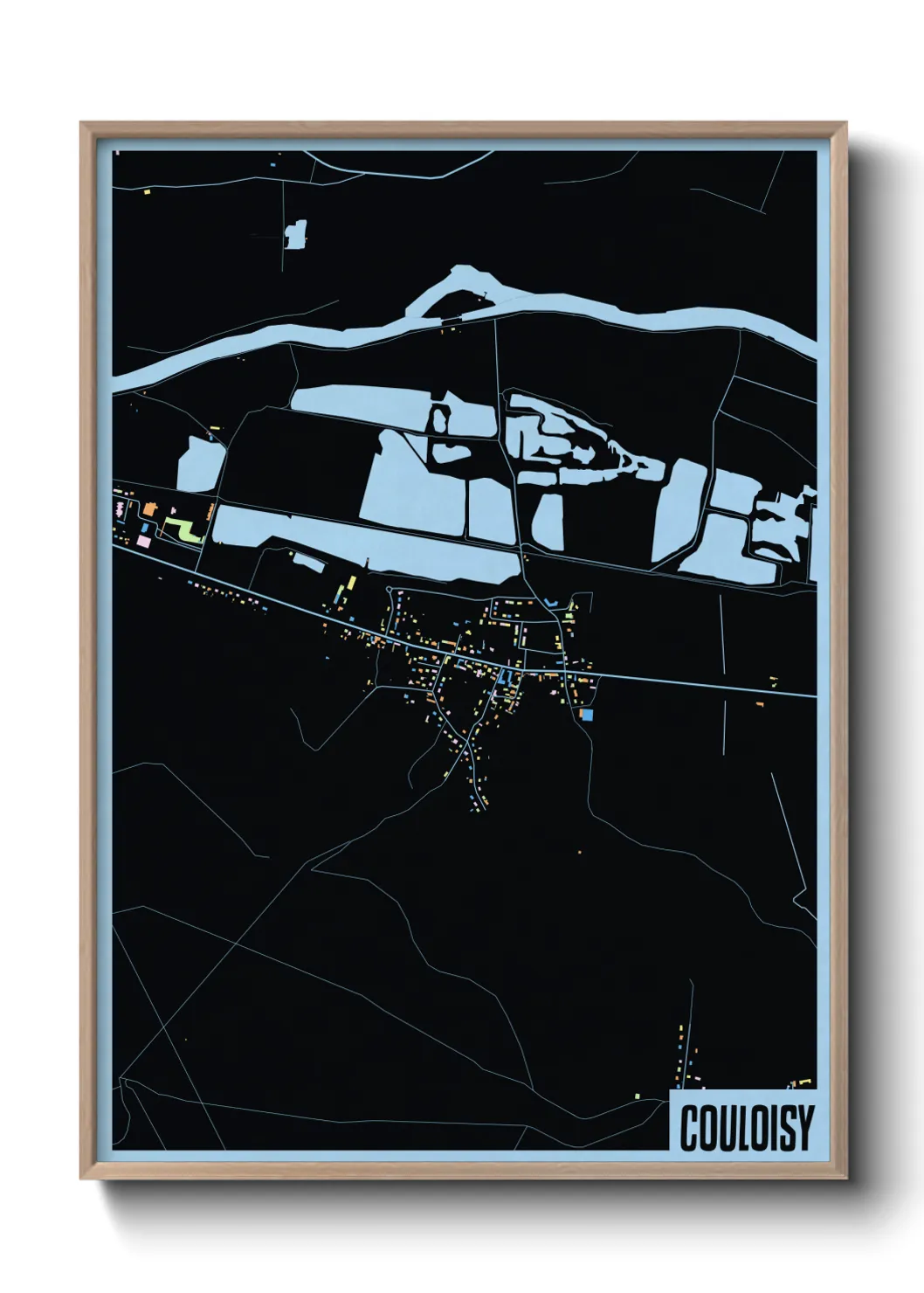 Une affiche de carte sur Couloisy