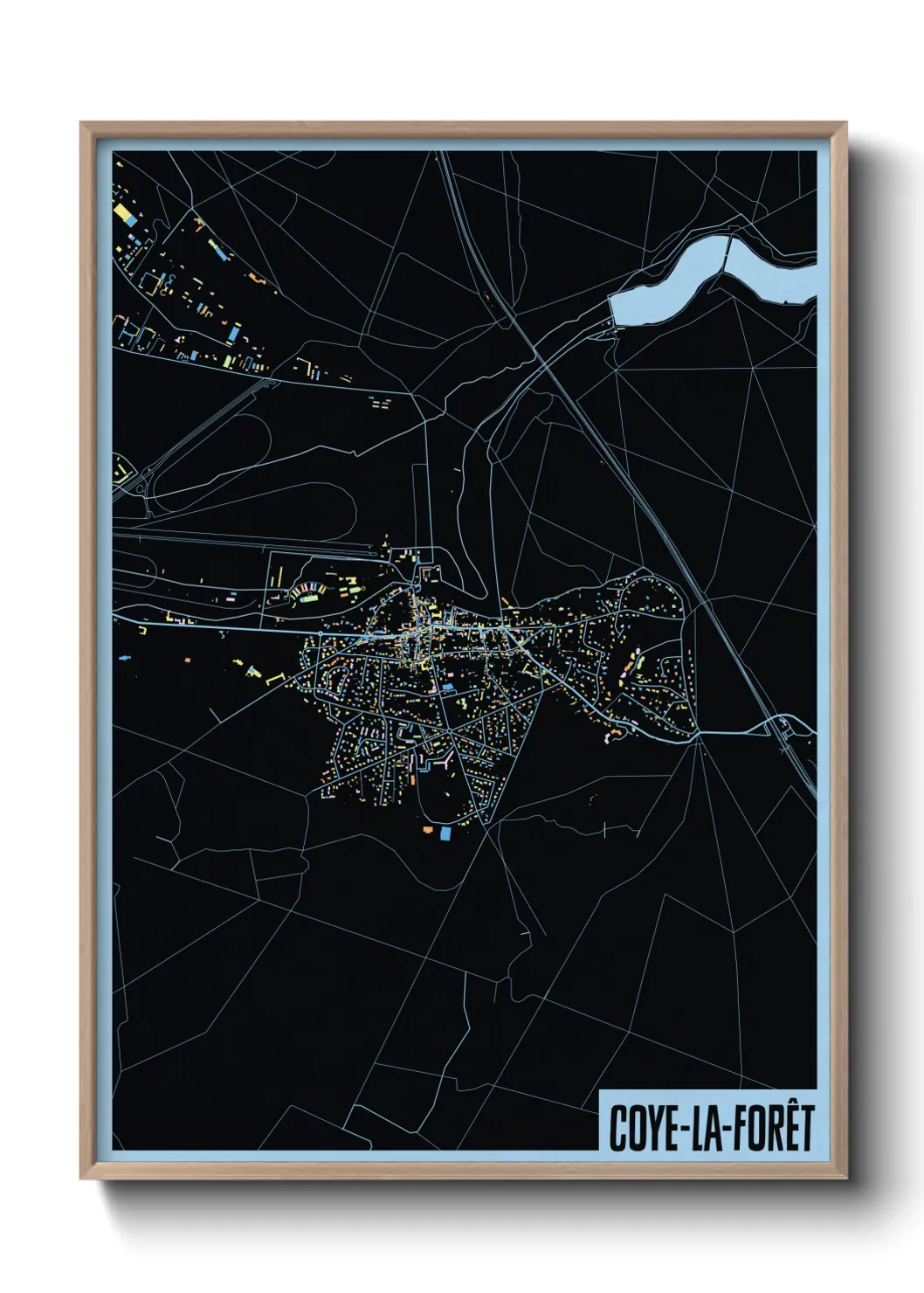 Une affiche de carte sur Coye-la-Forêt