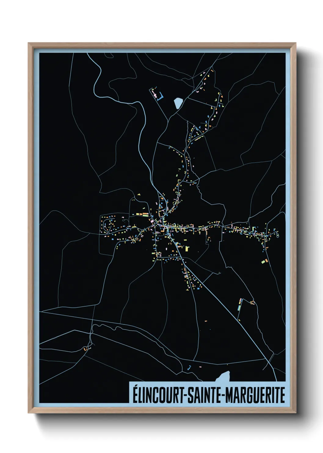 Une affiche de carte sur Élincourt-Sainte-Marguerite