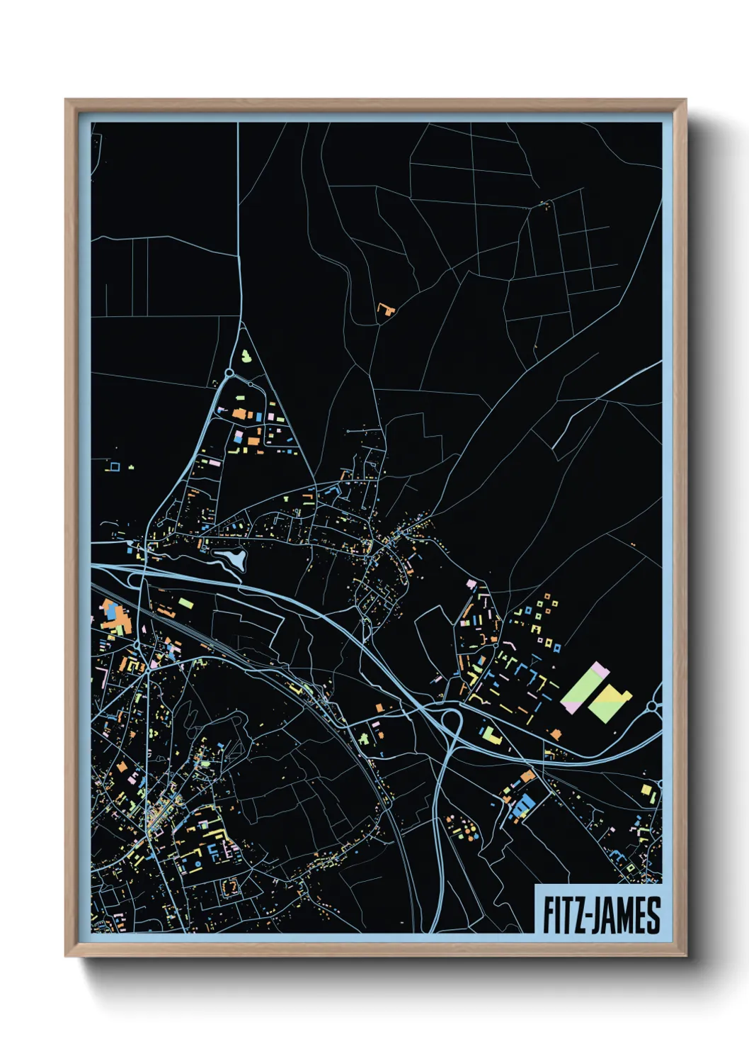 Une affiche de carte sur Fitz-James
