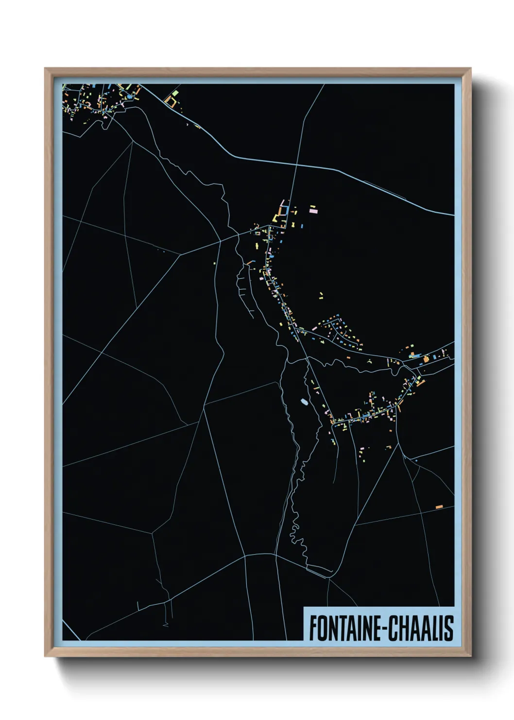 Une affiche de carte sur Fontaine-Chaalis