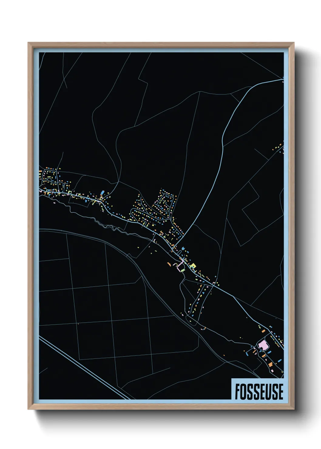 Une affiche de carte sur Fosseuse