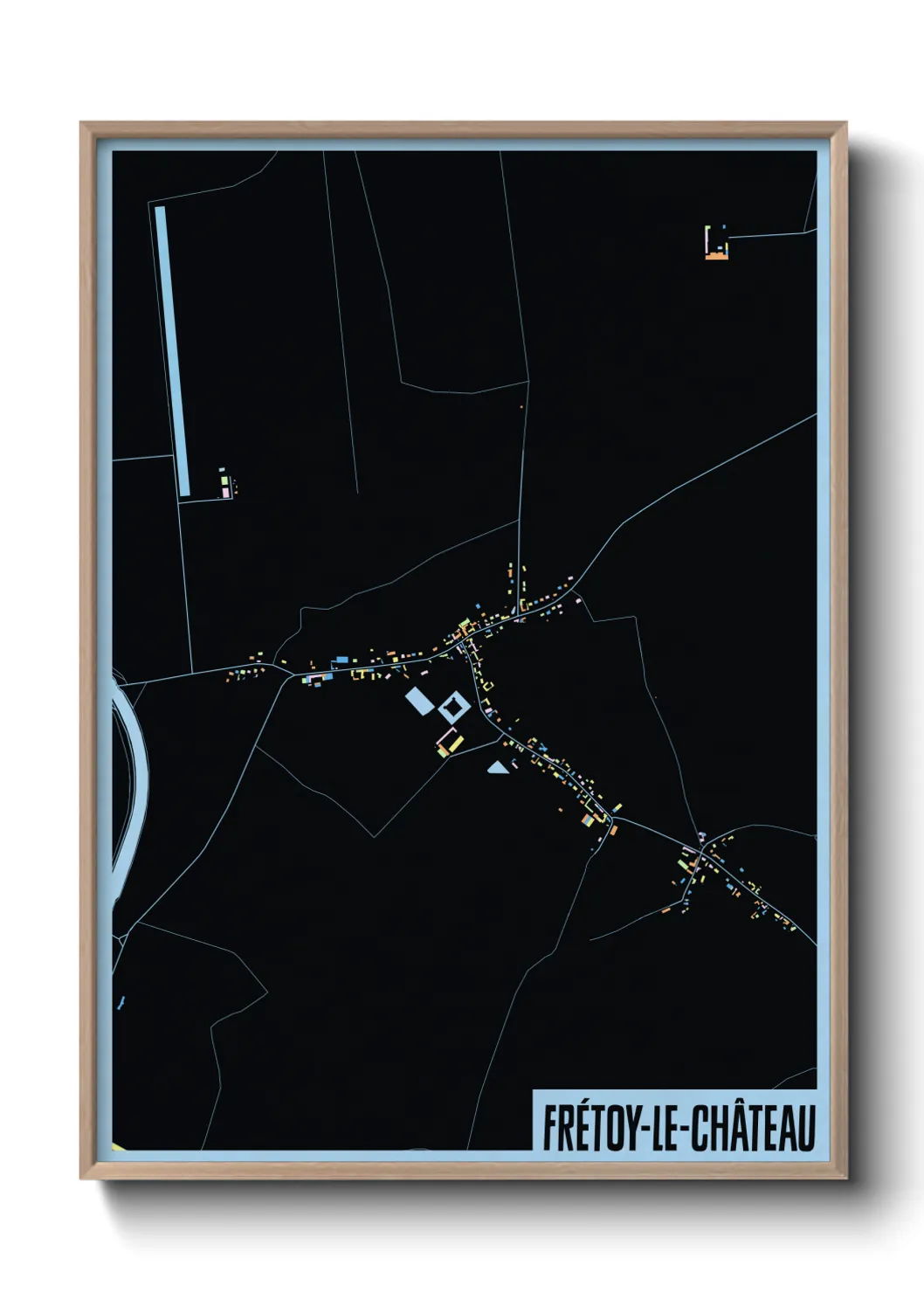 Une affiche de carte sur Frétoy-le-Château