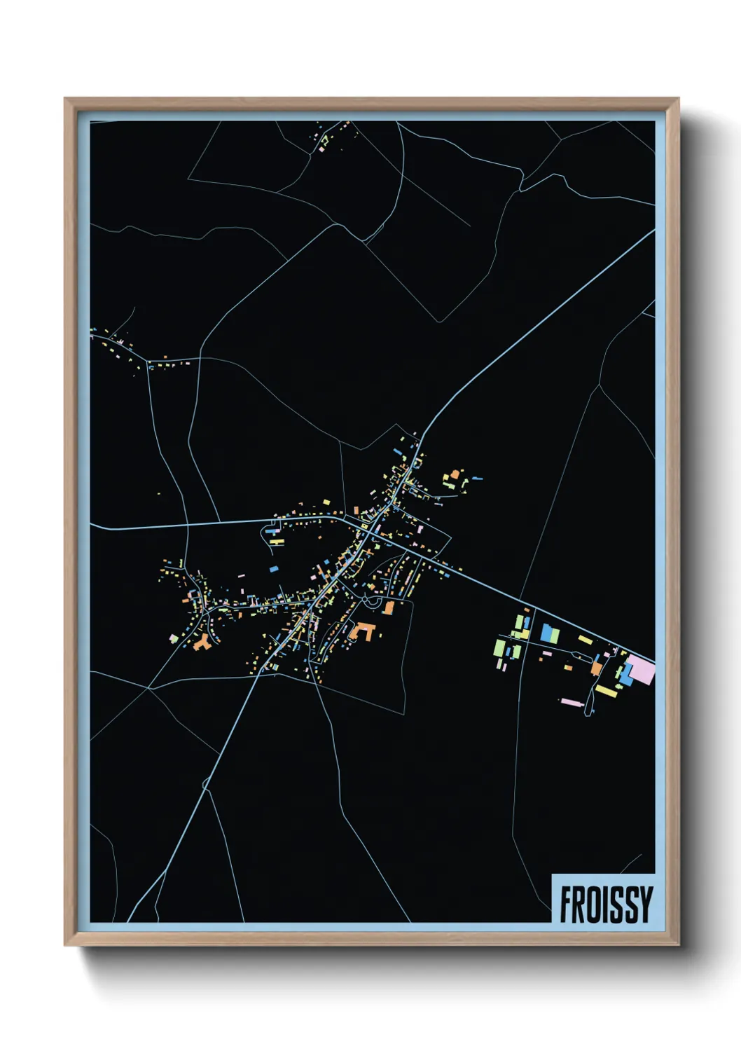 Une affiche de carte sur Froissy