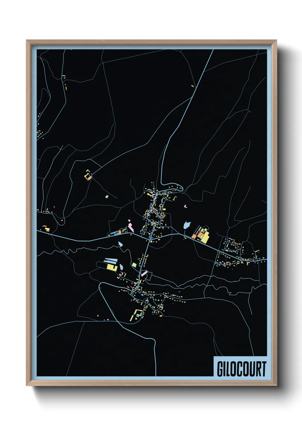 Une affiche de carte sur Gilocourt