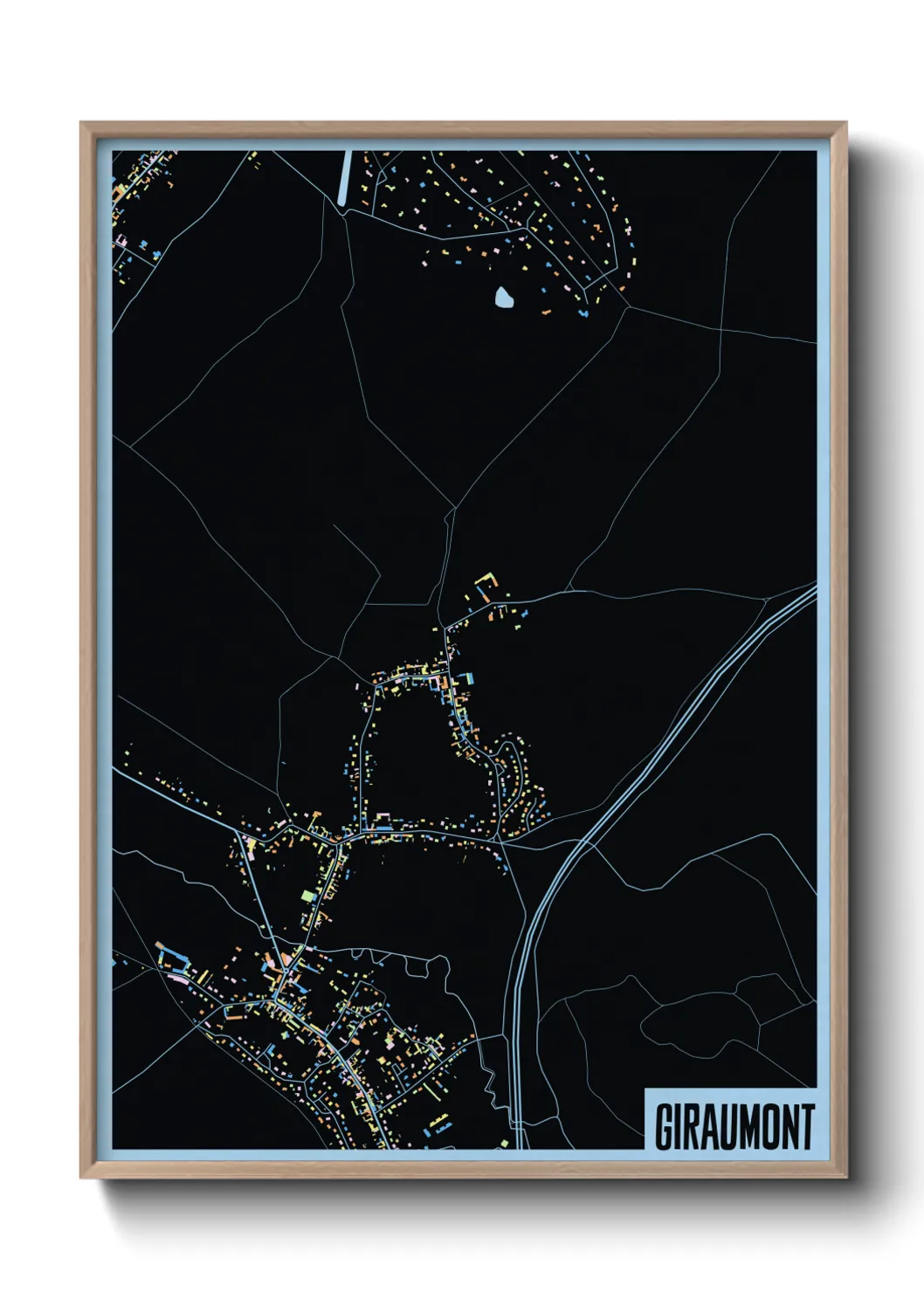 Une affiche de carte sur Giraumont