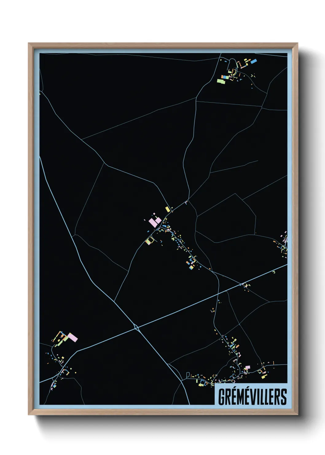 Une affiche de carte sur Grémévillers