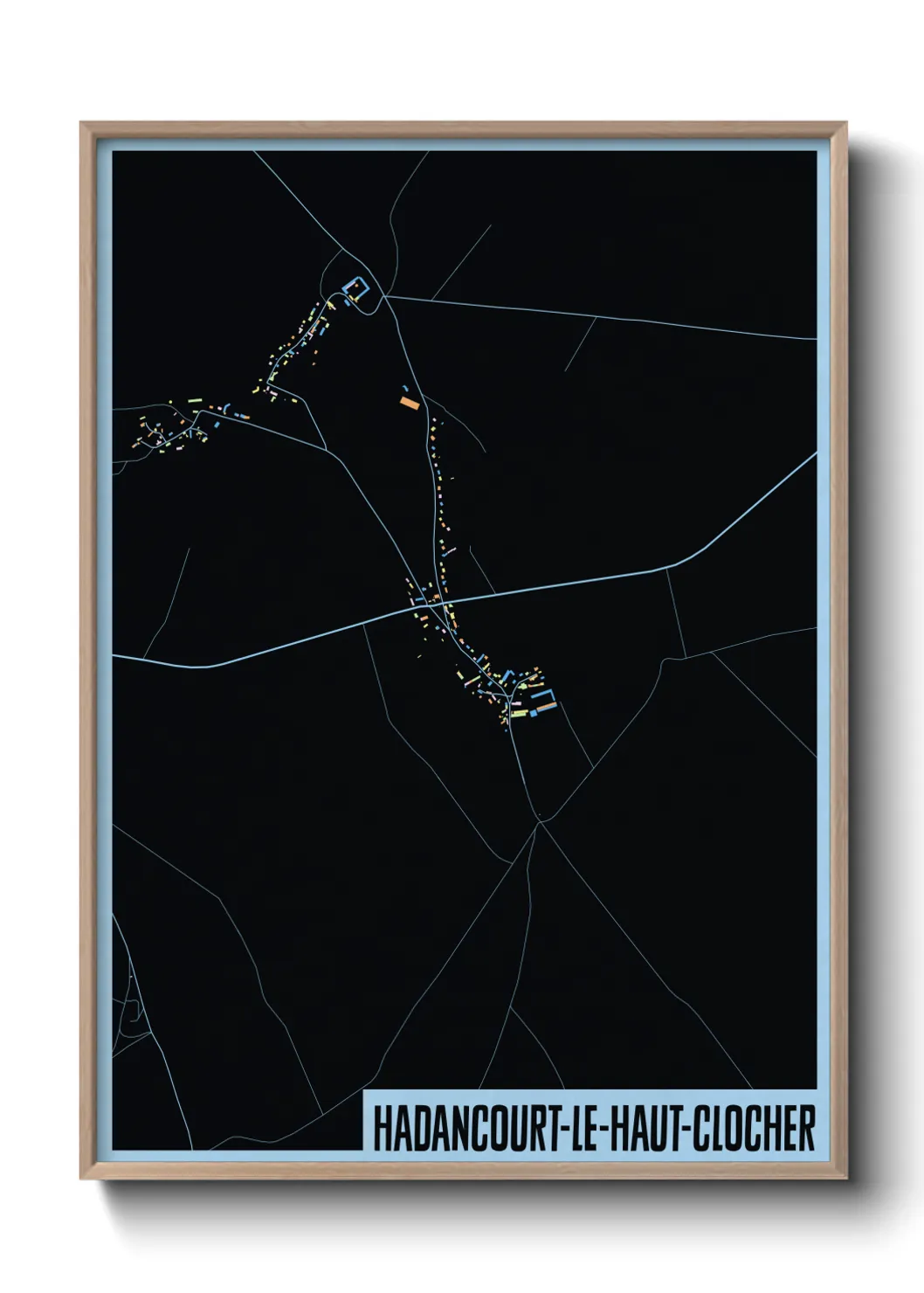 Une affiche de carte sur Hadancourt-le-Haut-Clocher