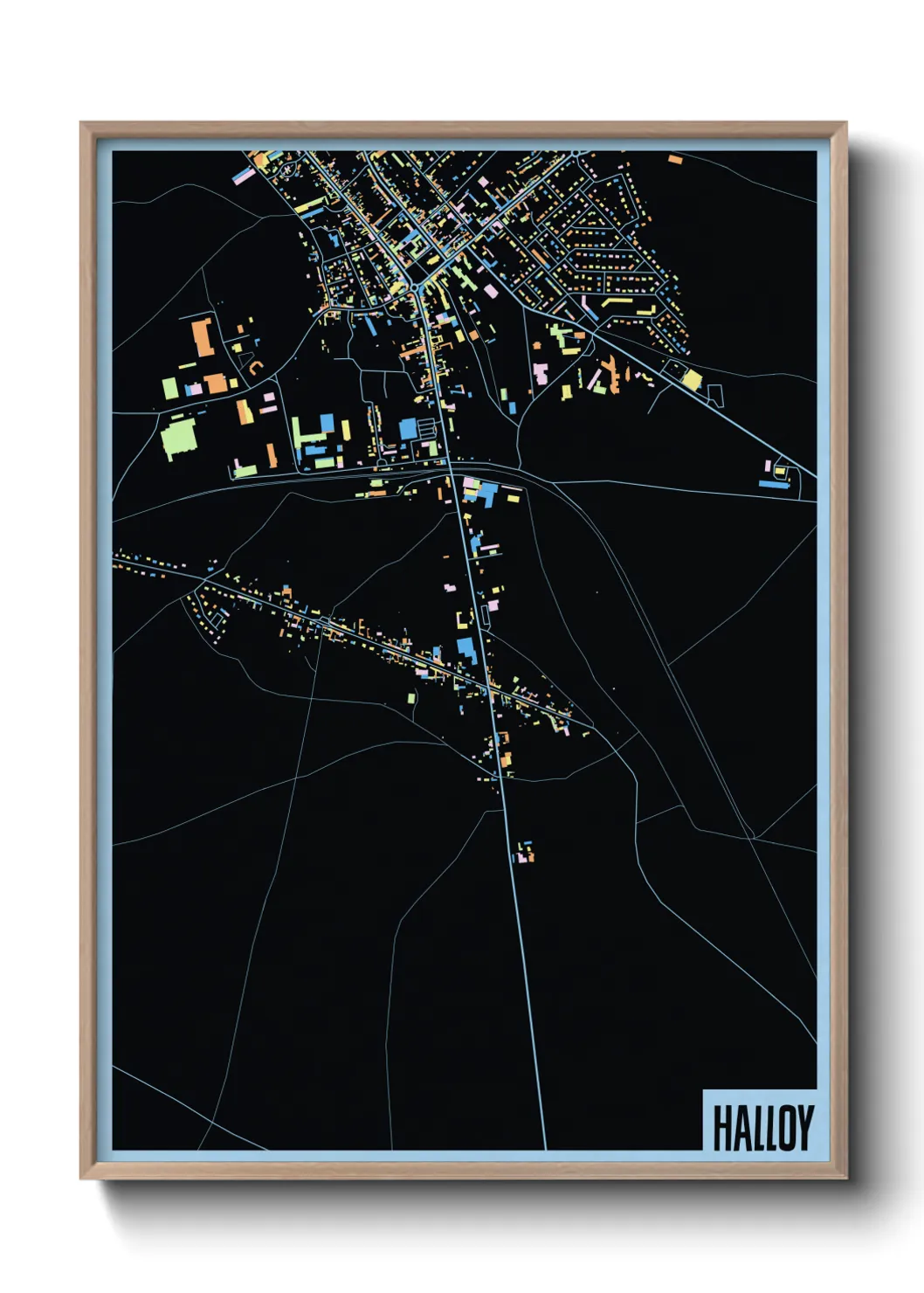 Une affiche de carte sur Halloy