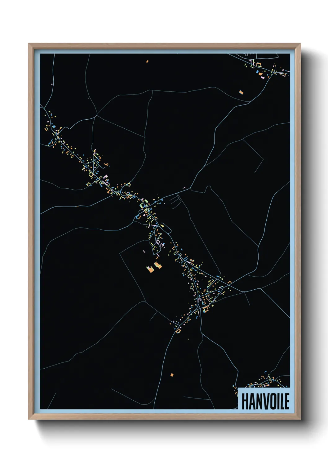 Une affiche de carte sur Hanvoile