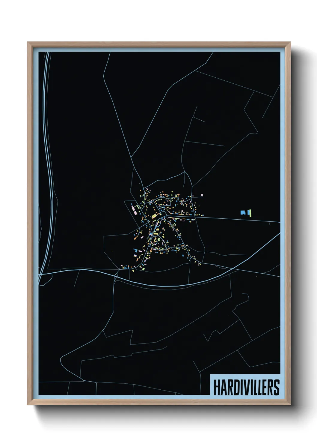 Une affiche de carte sur Hardivillers