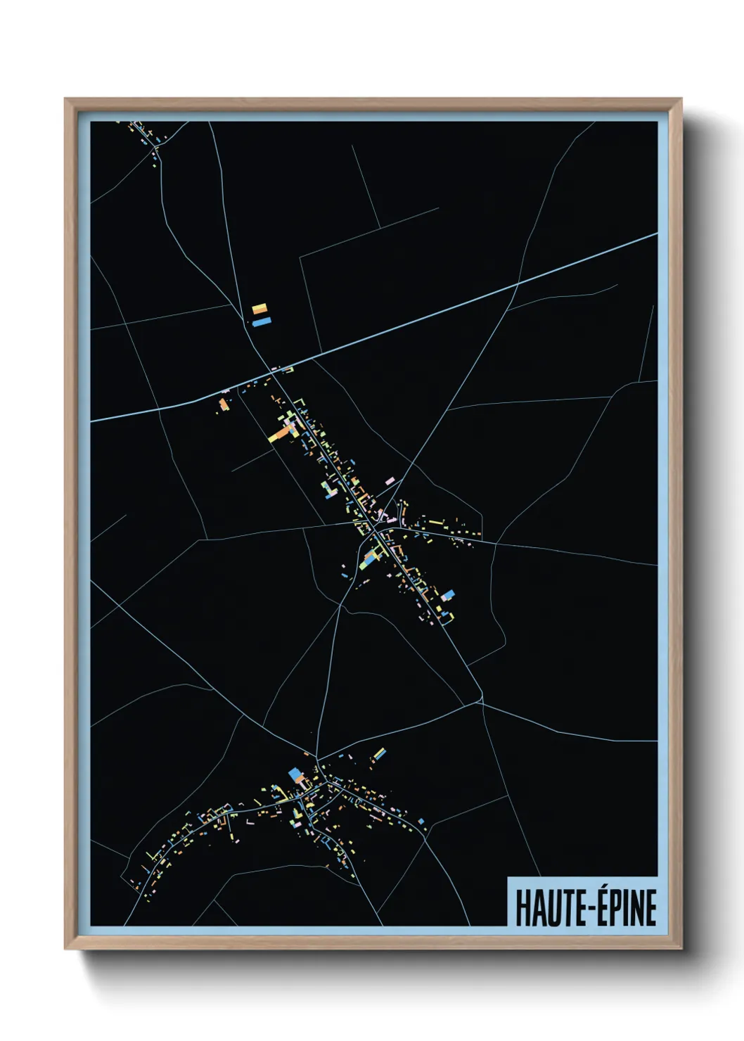 Une affiche de carte sur Haute-Épine