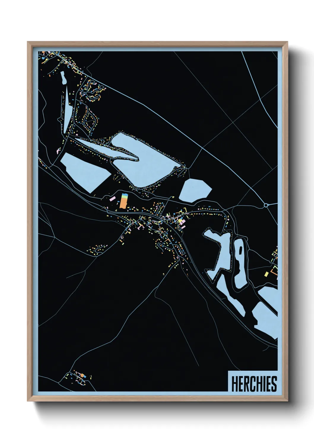 Une affiche de carte sur Herchies