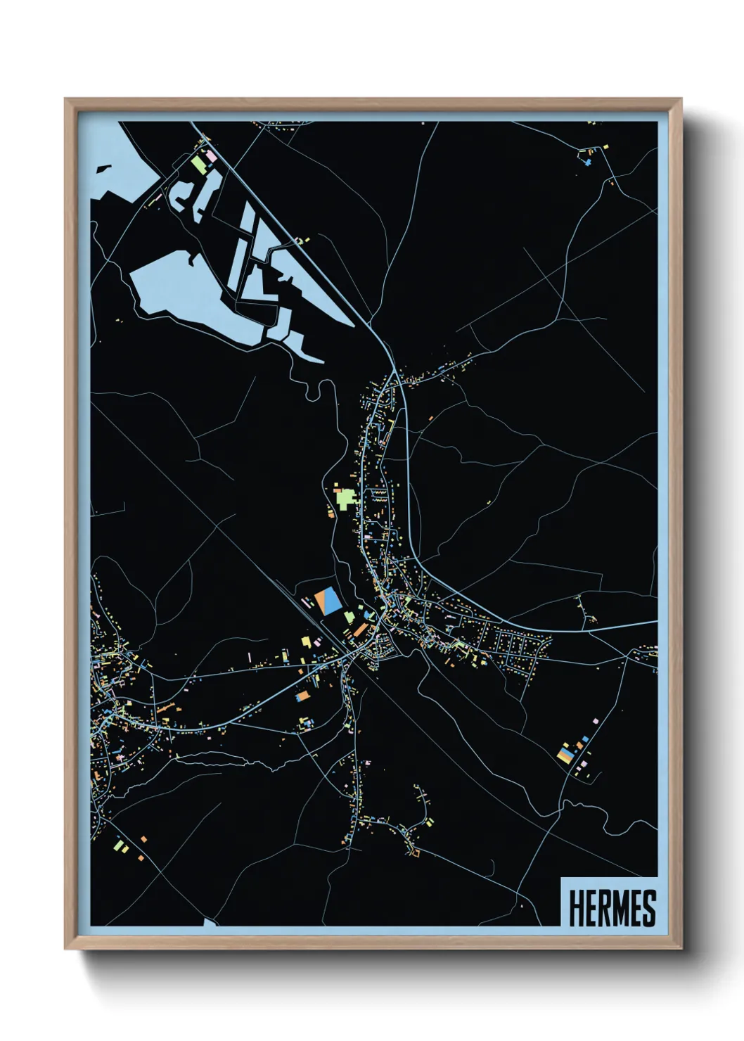 Une affiche de carte sur Hermes