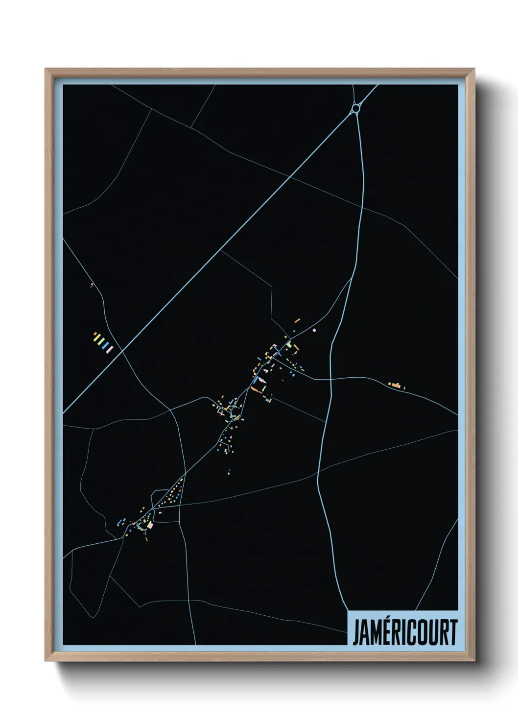 Une affiche de carte sur Jaméricourt