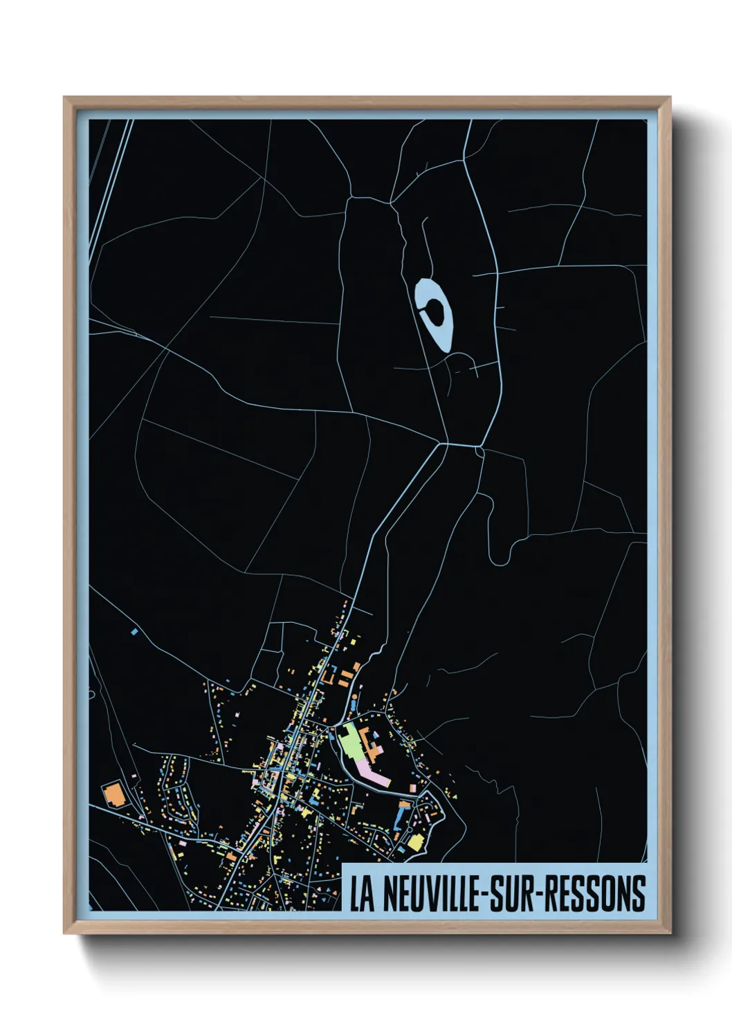 Une affiche de carte sur La Neuville-sur-Ressons