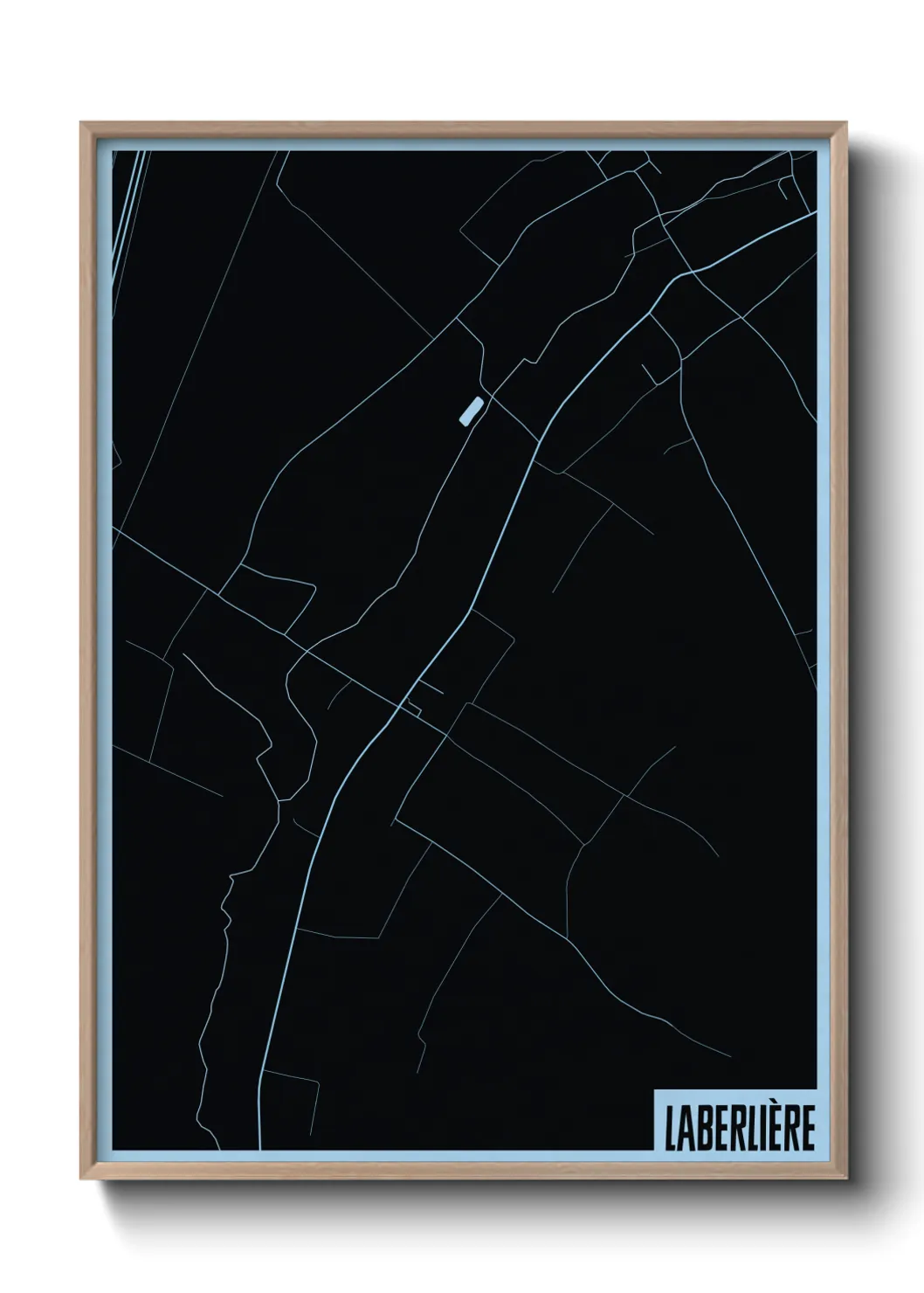 Une affiche de carte sur Laberlière