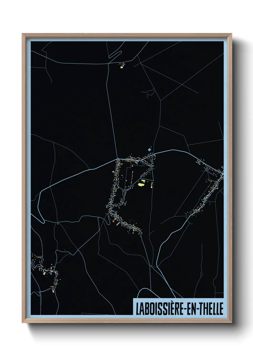 Une affiche de carte sur Laboissière-en-Thelle