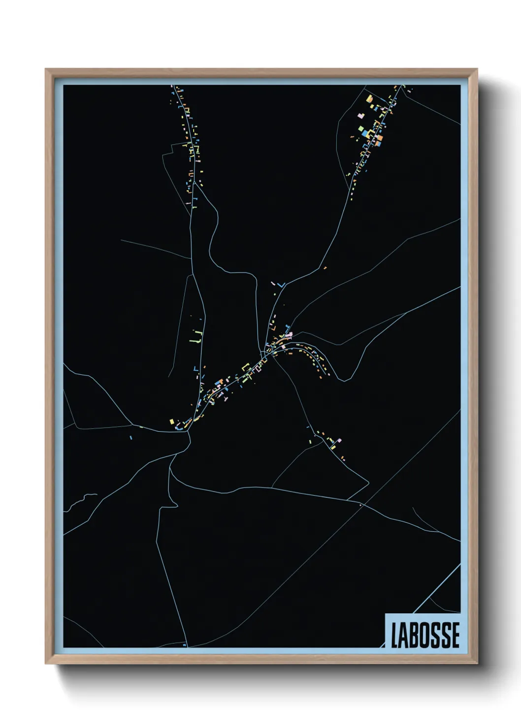 Une affiche de carte sur Labosse