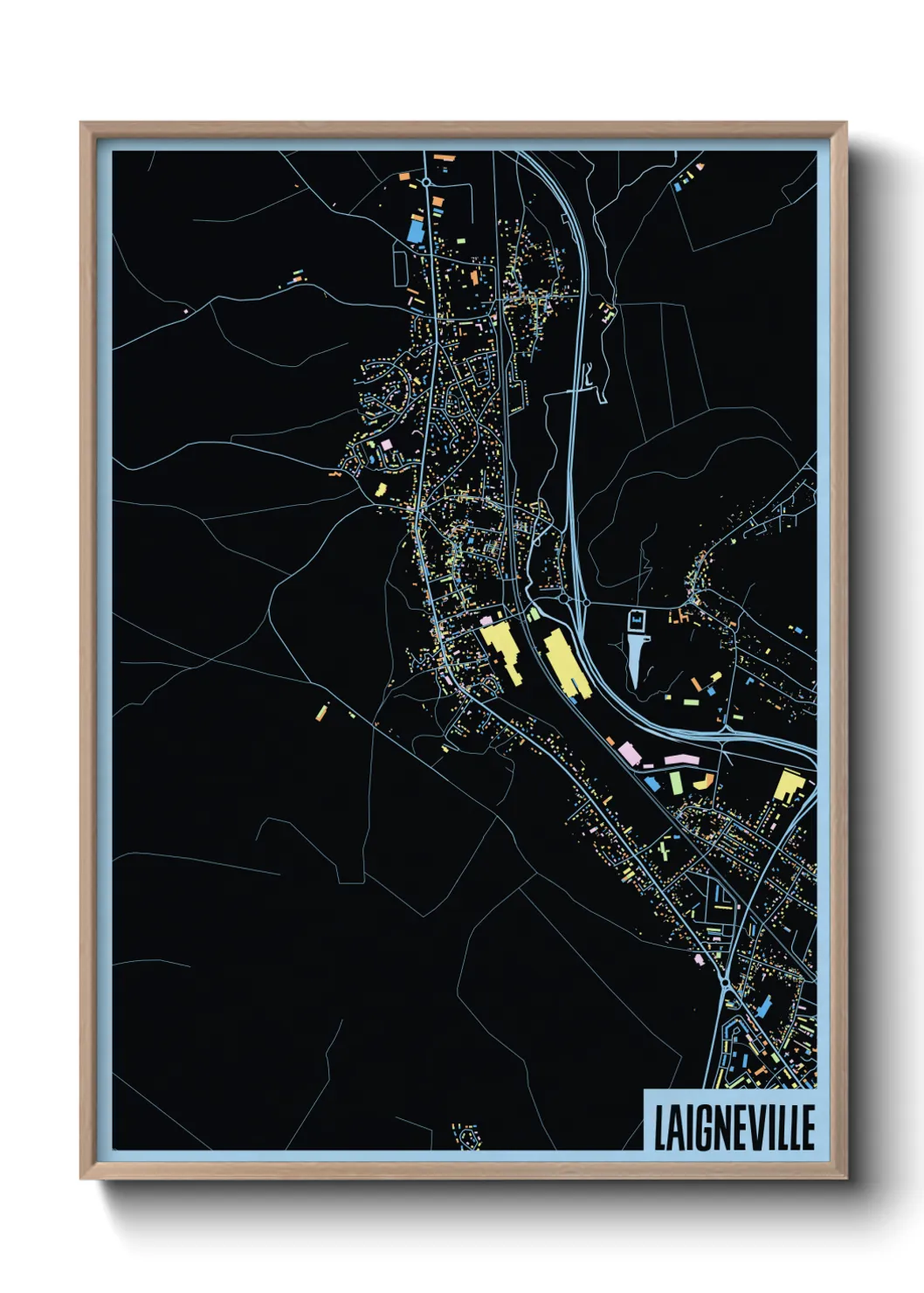 Une affiche de carte sur Laigneville