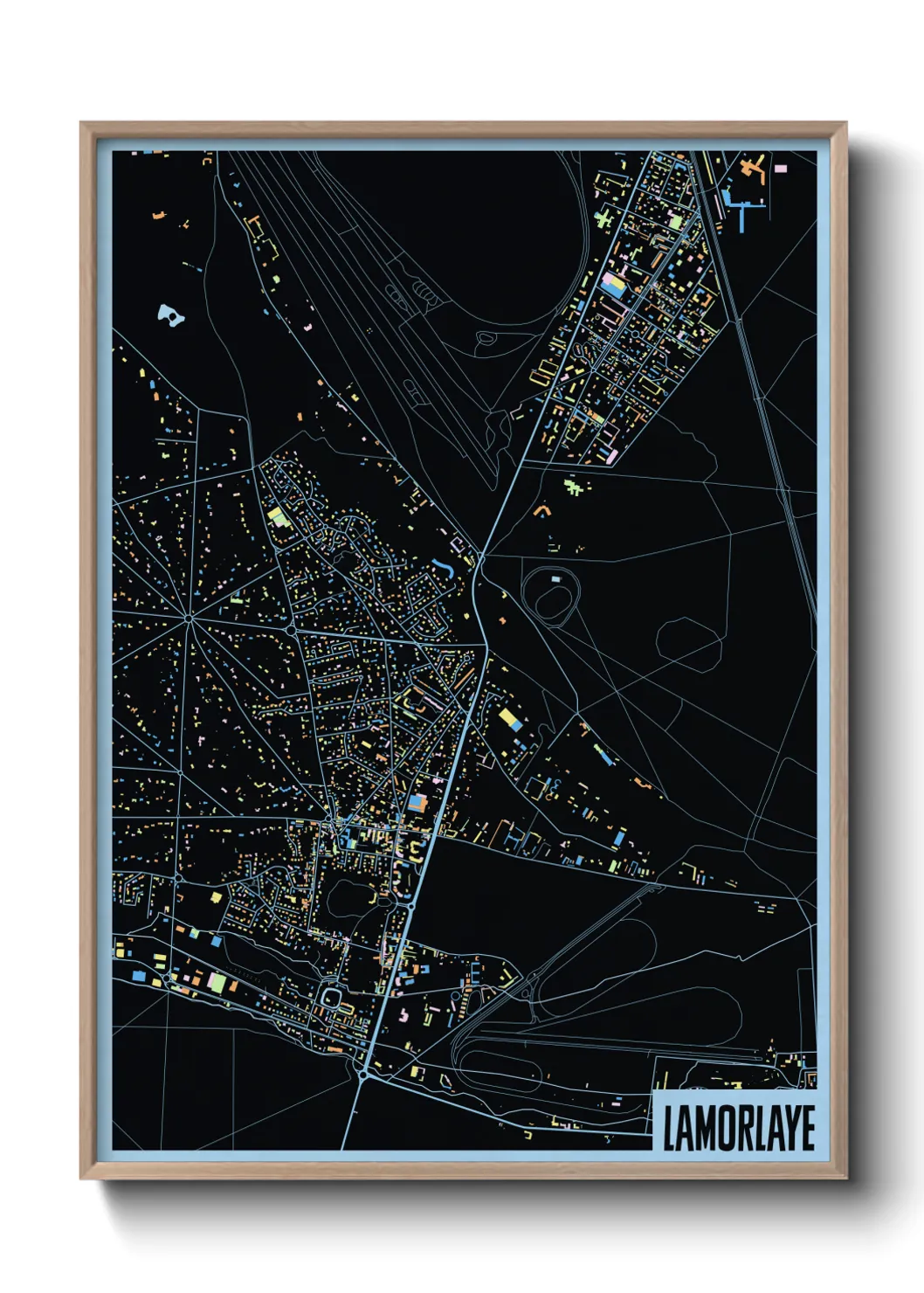 Une affiche de carte sur Lamorlaye