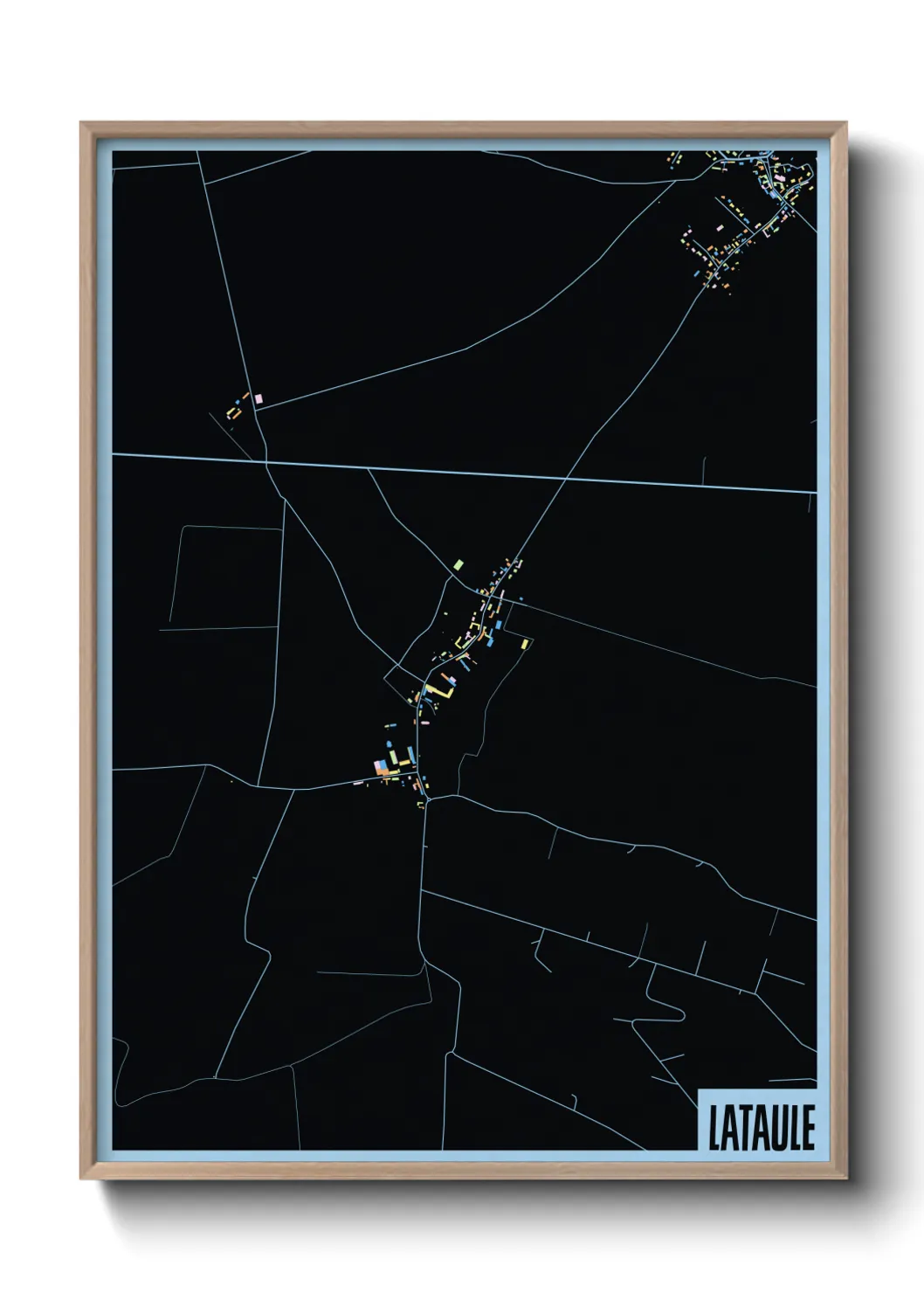 Une affiche de carte sur Lataule