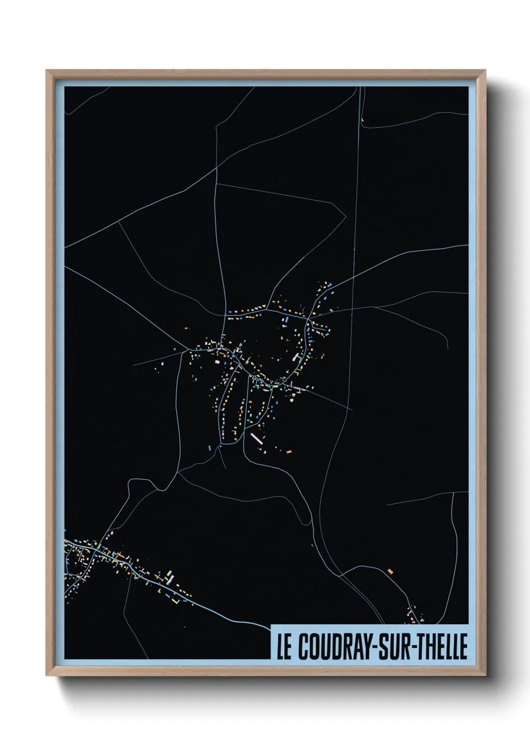 Une affiche de carte sur Le Coudray-sur-Thelle