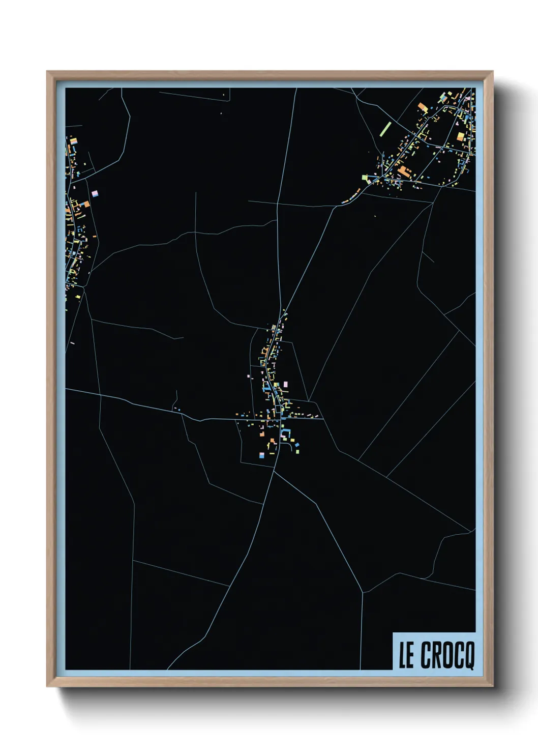 Une affiche de carte sur Le Crocq