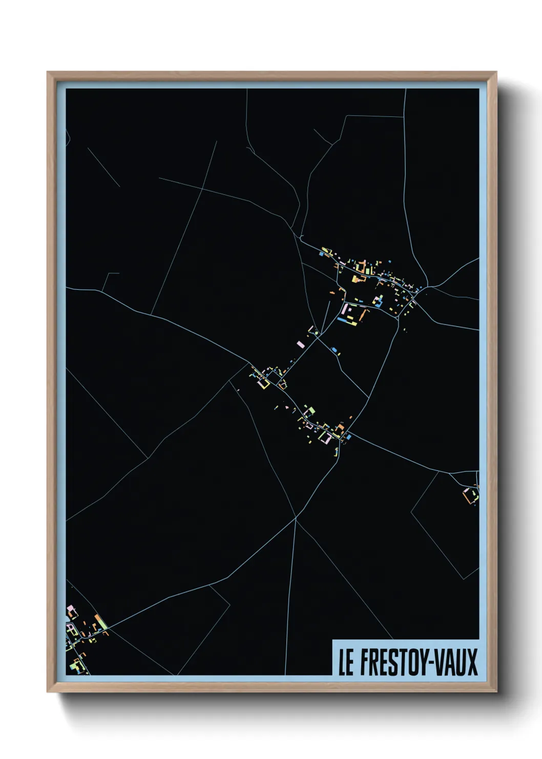 Une affiche de carte sur Le Frestoy-Vaux