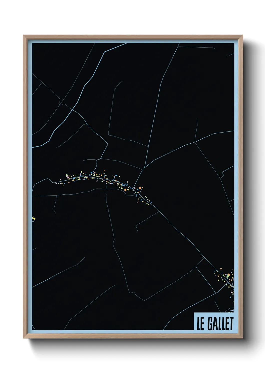 Une affiche de carte sur Le Gallet